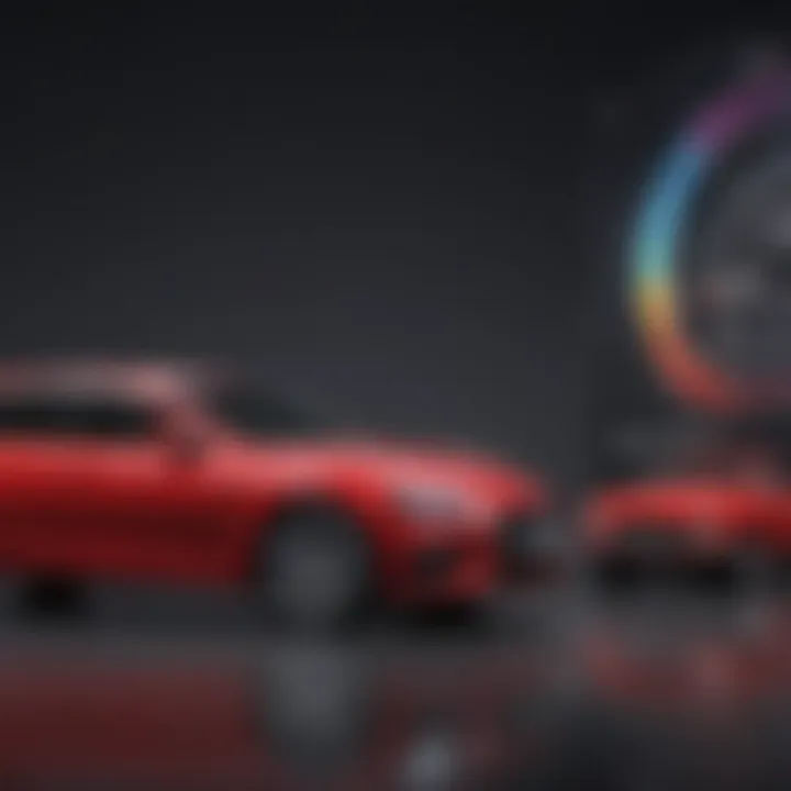 Comparison chart of car colors and insurance rates