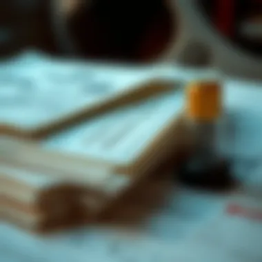 A close-up of important vehicle documentation