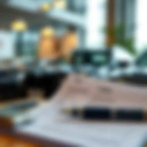 Illustration of car loan transfer paperwork