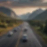 Scenic view of the U.S. and Canada border