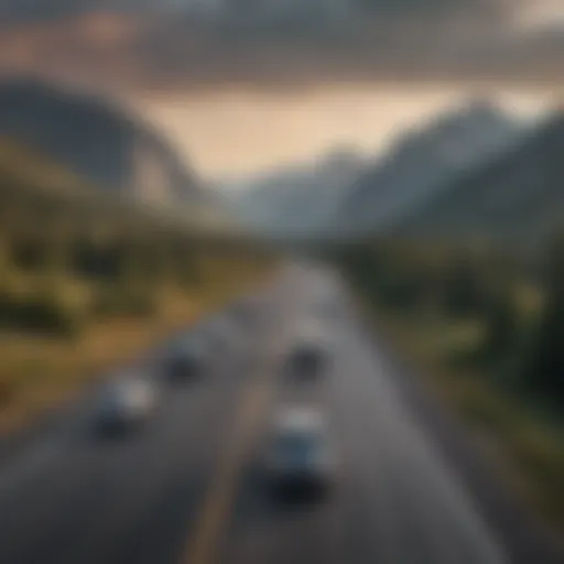 Scenic view of the U.S. and Canada border