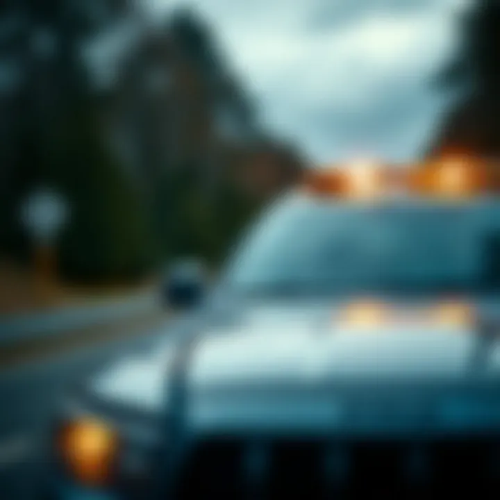 Roadside assistance vehicle ready to help