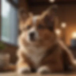 A thoughtful pet owner considering insurance options for their furry friend