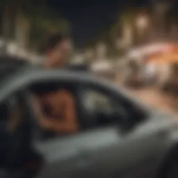 An Uber driver assisting a passenger in Miami