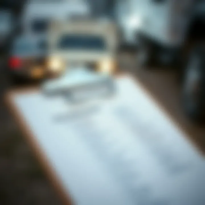 Towing Safety Checklist Safety checklist for towing a camper displayed on a clipboard