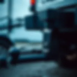 A close-up view of a tow hitch attachment on a vehicle