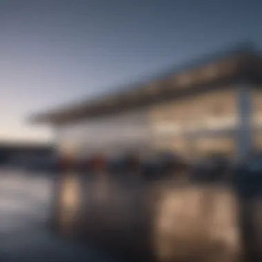 Modern Car Dealership Exterior Exterior view of a modern car dealership