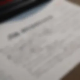 A close-up of a car title document with lien information highlighted