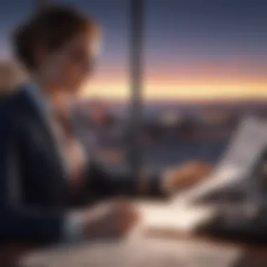 Reviewing Airline Policies Traveler reviewing airline policies
