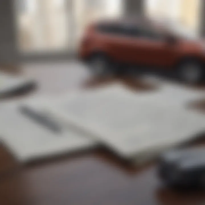 Different insurance policy documents on a table