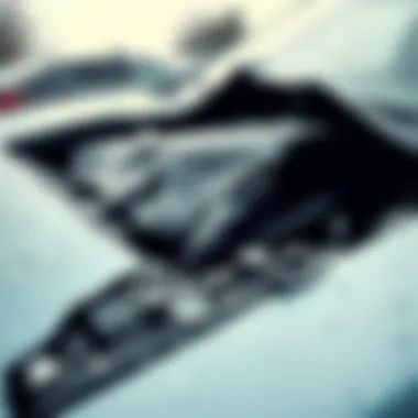 Hail Damage on Vehicle Damaged car hood from hail impact