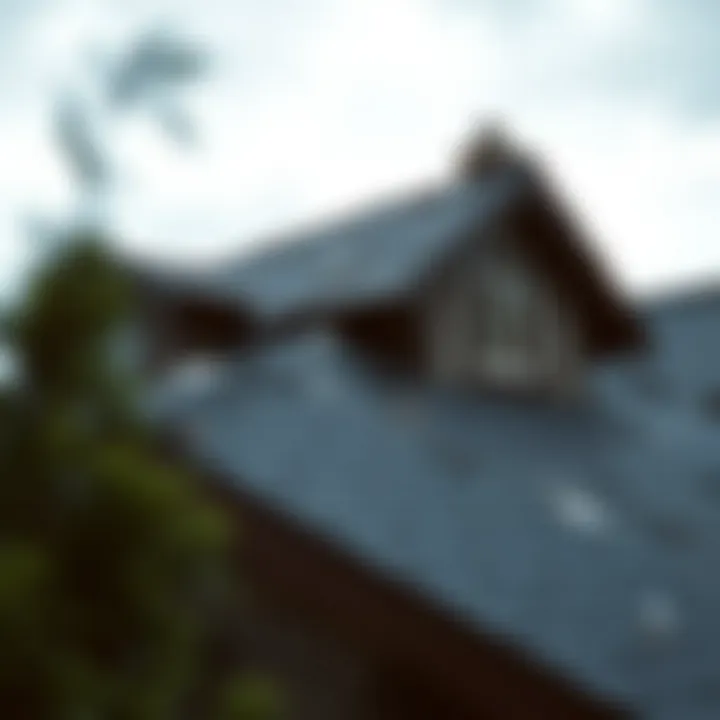 Roof Damage from Hail Home with roof damage caused by hail