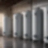 A visual representation of different types of water heaters
