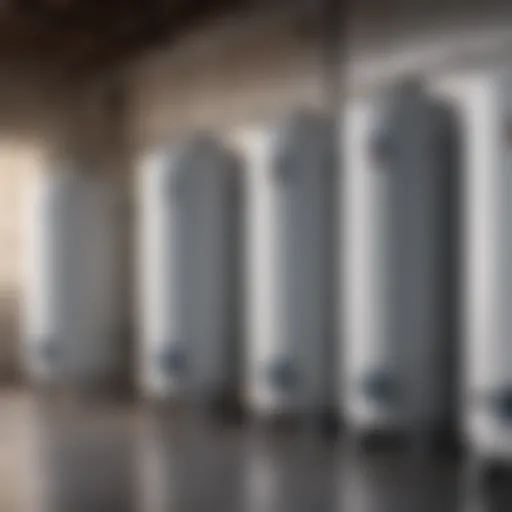 A visual representation of different types of water heaters