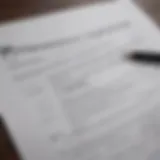 A detailed view of a home insurance policy document