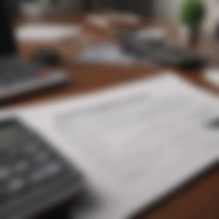 A calculator and home appraisal documents on a desk