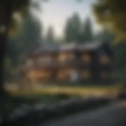 A cozy home surrounded by nature, symbolizing security and comfort