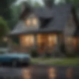 Illustration depicting various factors influencing homeowners insurance premiums.