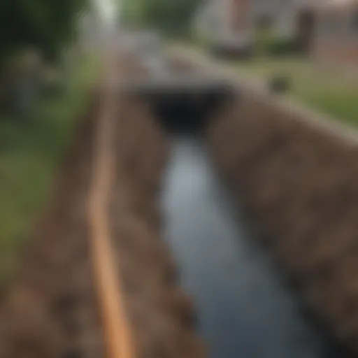 Diagram illustrating sewer line infrastructure