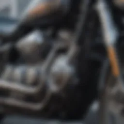 Motorcycle VIN number close-up