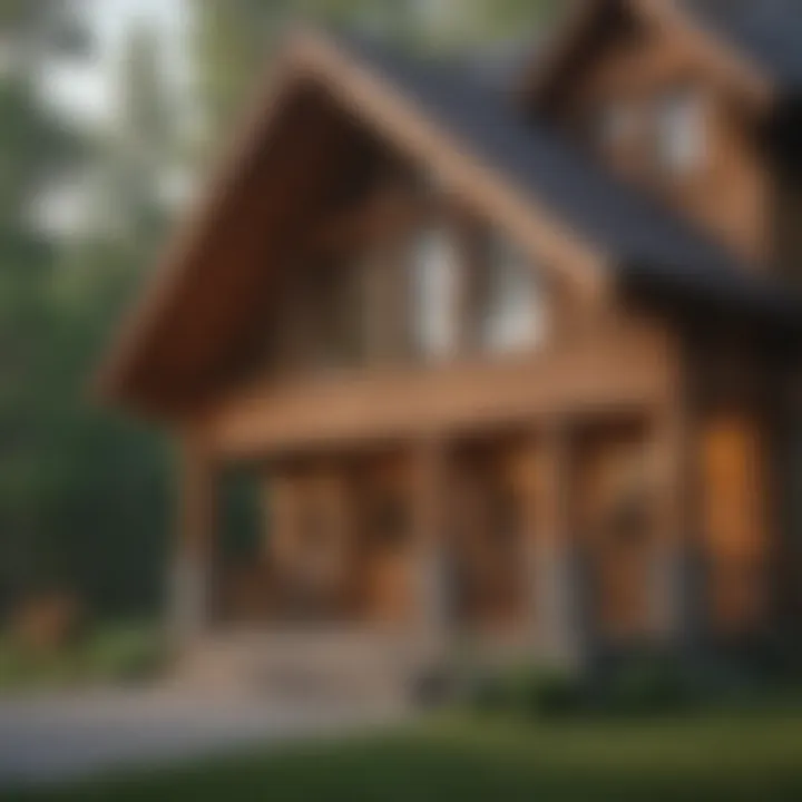 An illustration depicting various insurance policy types specific to log homes