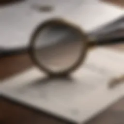 Magnifying glass over a jewelry appraisal document