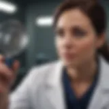 A professional conducting a life insurance medical exam