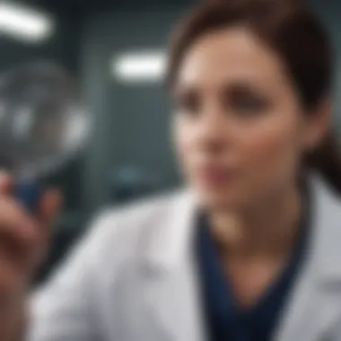 A professional conducting a life insurance medical exam