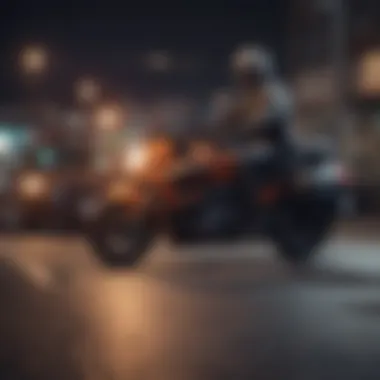 Professional towing service assisting a motorcycle rider Towing service provider assisting a motorcycle rider