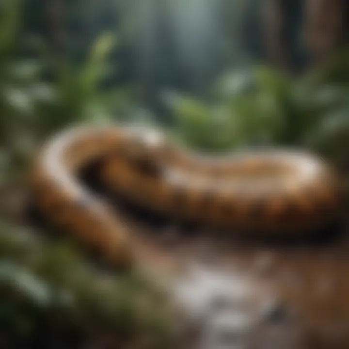 An exotic snake in its habitat