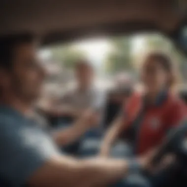 Leisurely Ride with Happy Drivers Happy drivers enjoying a leisurely ride