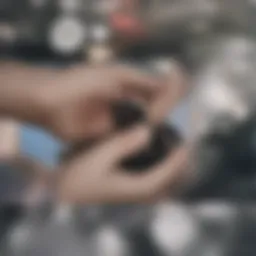 A professional locksmith working on a high-security lock.