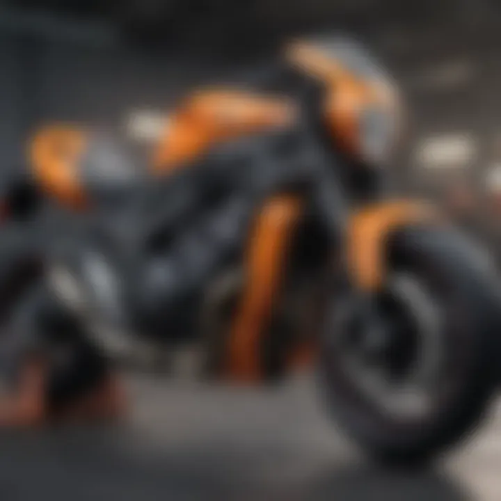 Safety features highlighted in a sport motorcycle