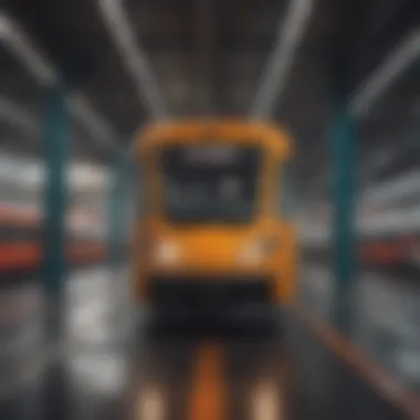 Seamless Re-Docking in Transportation Hubs A modern transportation hub illustrating seamless re-docking.