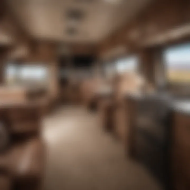 Interior view showcasing the luxury and space of a Winnebago