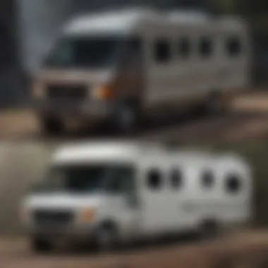 A comparison chart of different Winnebago models
