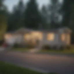 A serene manufactured home in a picturesque neighborhood