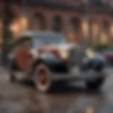 Classic antique car showcasing elegant vintage design