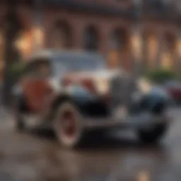 Classic antique car showcasing elegant vintage design