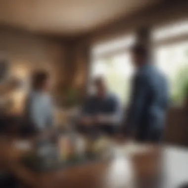 Exploring Mortgage Options A couple discussing mortgage options with a financial advisor