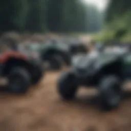 An array of four-wheelers showcasing diverse models