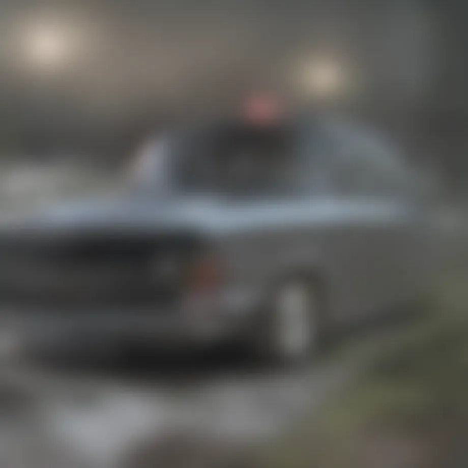 A salvaged car ready for donation