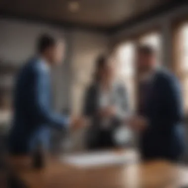 Tenant and landlord discussing lease terms