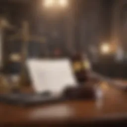 Legal document with a gavel