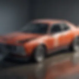 Depiction of a vehicle with a total loss designation
