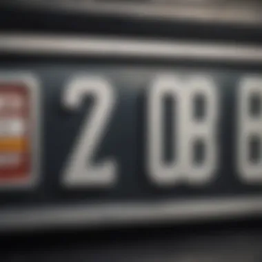 Detailed View of Vehicle Number Plate Close-up of a vehicle number plate highlighting registration details.
