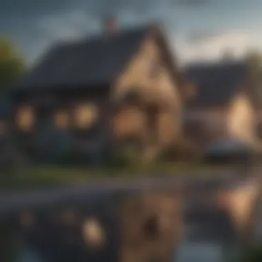 Future Trends in Village Insurance Futuristic depiction of village insurance adapting to modern challenges