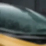 Close-up of a pristine windshield showcasing clarity and protection