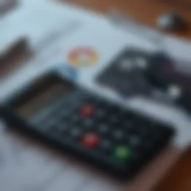 Evaluating Financial Implications of Credit Card Use Calculator with financial documents and credit card