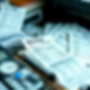 A collage of various gas receipts organized for tax filing